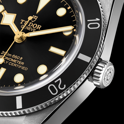 Black Bay 54 37mm - Black on Rubber Strap
