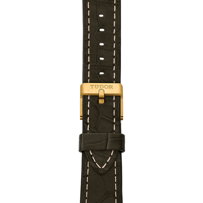 Black Bay 58 18K Yellow-Gold 39mm - Green on Leather Strap w/ Extra Fabric Strap