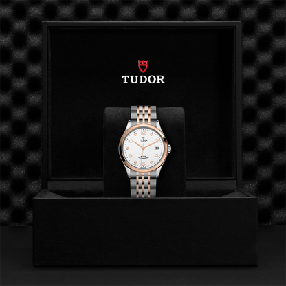 1926 Rose Gold Two-Tone 36mm - White, Diamond-Set on Bracelet