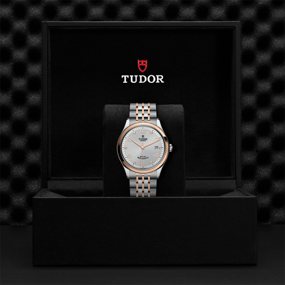 1926 Rose Gold Two-Tone 39mm - Silver, Diamond-Set on Bracelet