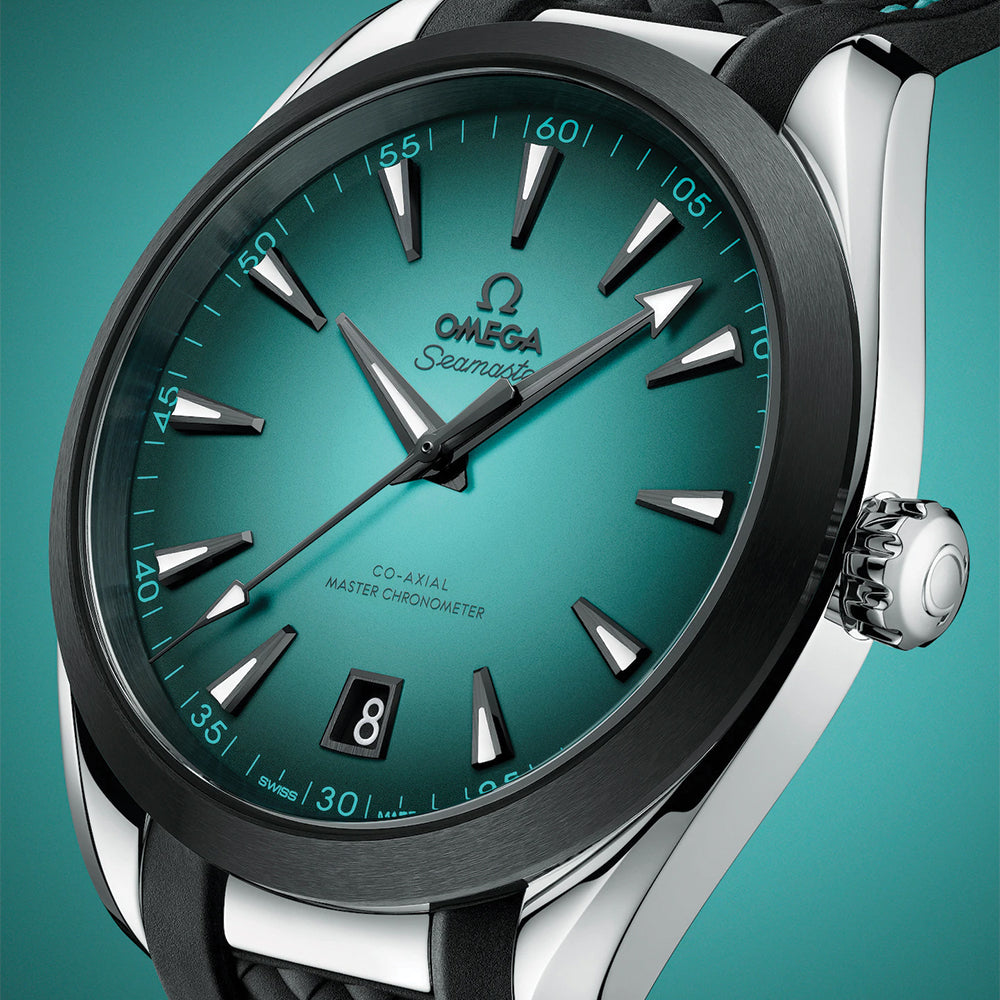 Seamaster Aqua Terra 150M 41mm - Turquoise on Rubber Strap