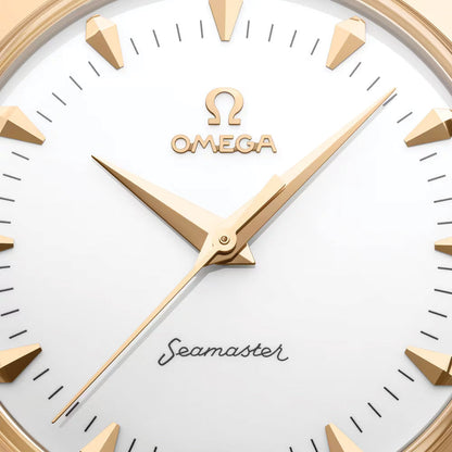 Seamaster Heritage Milano Cortina 2026 Moonshine‚ Gold 37mm - White on Leather Strap
