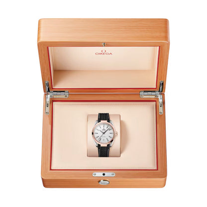 Seamaster Aqua Terra 150M Steel and Sedna™ Gold 41mm - Silver on Rubber Strap