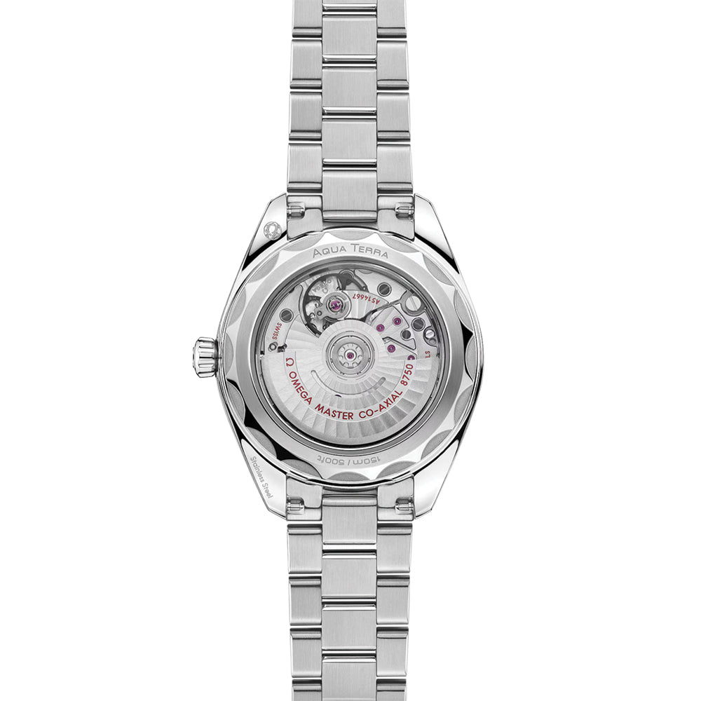 Seamaster Aqua Terra 150M 30mm - White Mother-of-Pearl w/ Diamonds on Bracelet