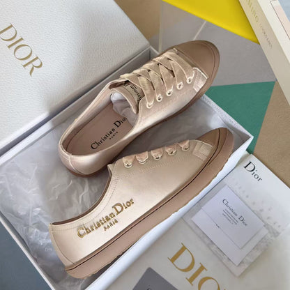 Dior Lucky Sneaker Nude Satin GHW