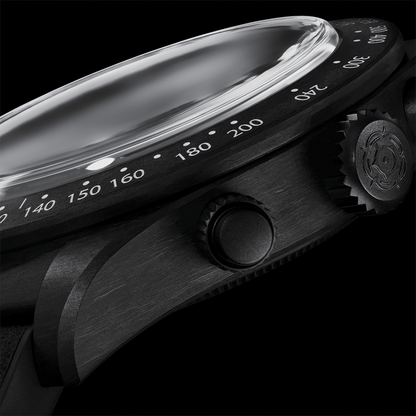 Black Bay Chrono "Carbon 26" 42mm - White on Rubber/Leather Strap