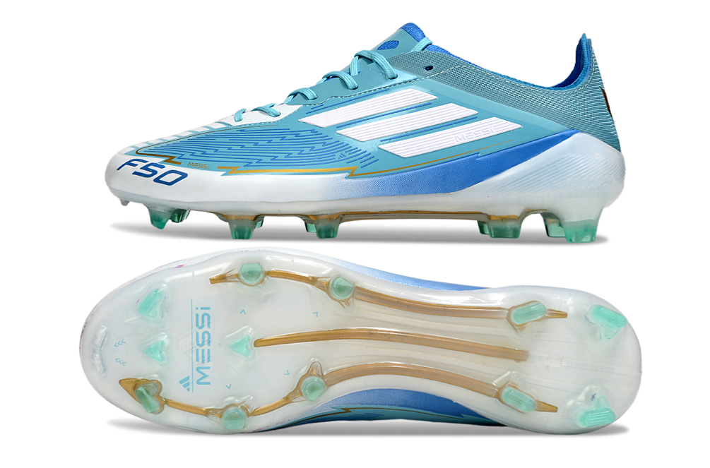 F50 Elite FG Laced Blue Ice Messi