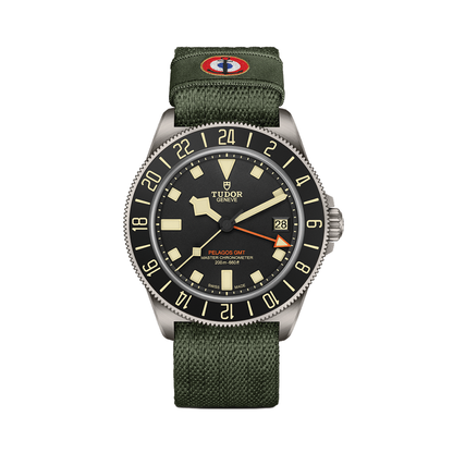 Pelagos FXD GMT Titanium 42mm - Black on Fabric Strap