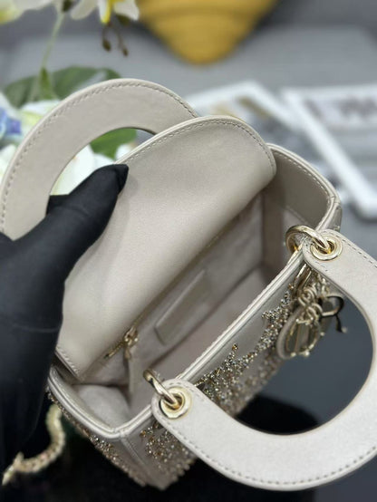 CD Lady Dior 17 Bag Beige Calfskin