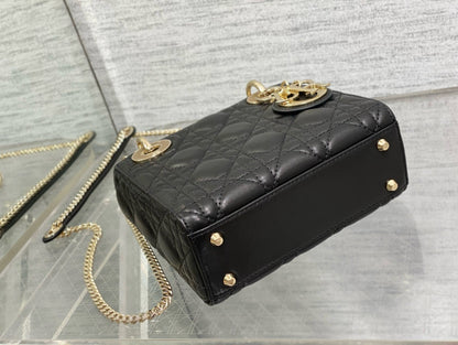 Mini Lady 17 My ACB Black Lambskin Light Gold Hardware