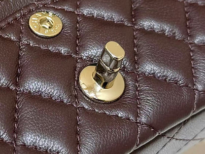 Chanel Mini Bag Wine Red Sheepskin