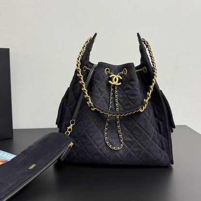 CC 25C Hobo Bag 40cm Black Denim