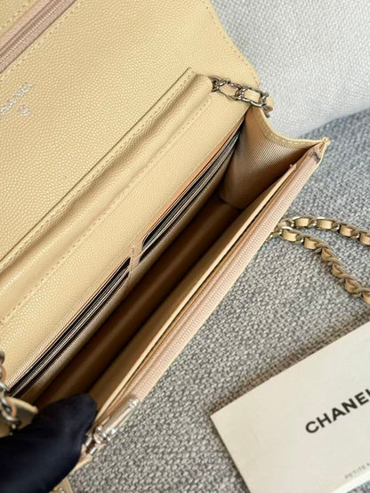 Chanel 2025 Woc Beige Caviar Leather With Gold Hardware