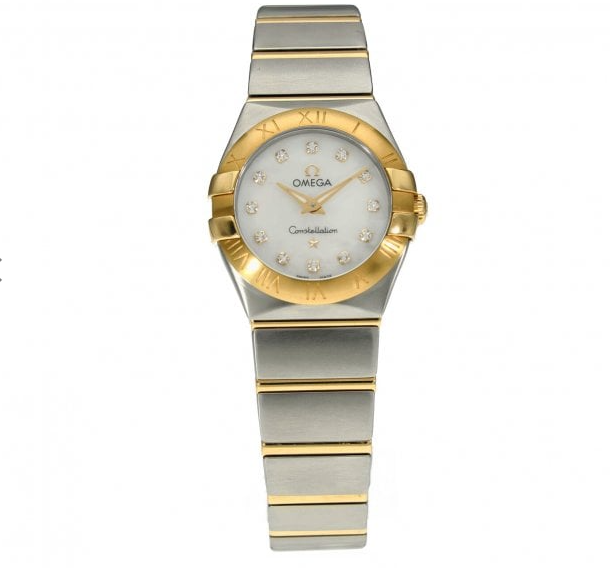 Omega Constellation 27mm Silver Gold White Dial