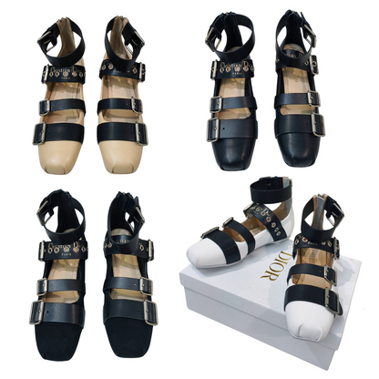 CD 25 Mary Jane Flat Calfskin and Suede 237989