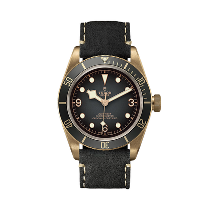 Black Bay Bronze 43mm - Slate Grey on Leather Strap