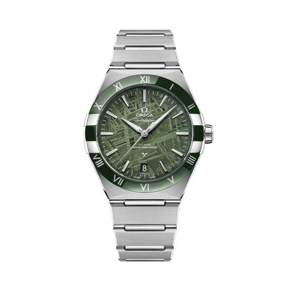 Constellation 41mm - Green Meteorite on Bracelet