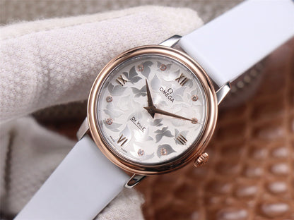 DE VILLE PRESTIGE 32 ROSE GOLD WHITE DIAL