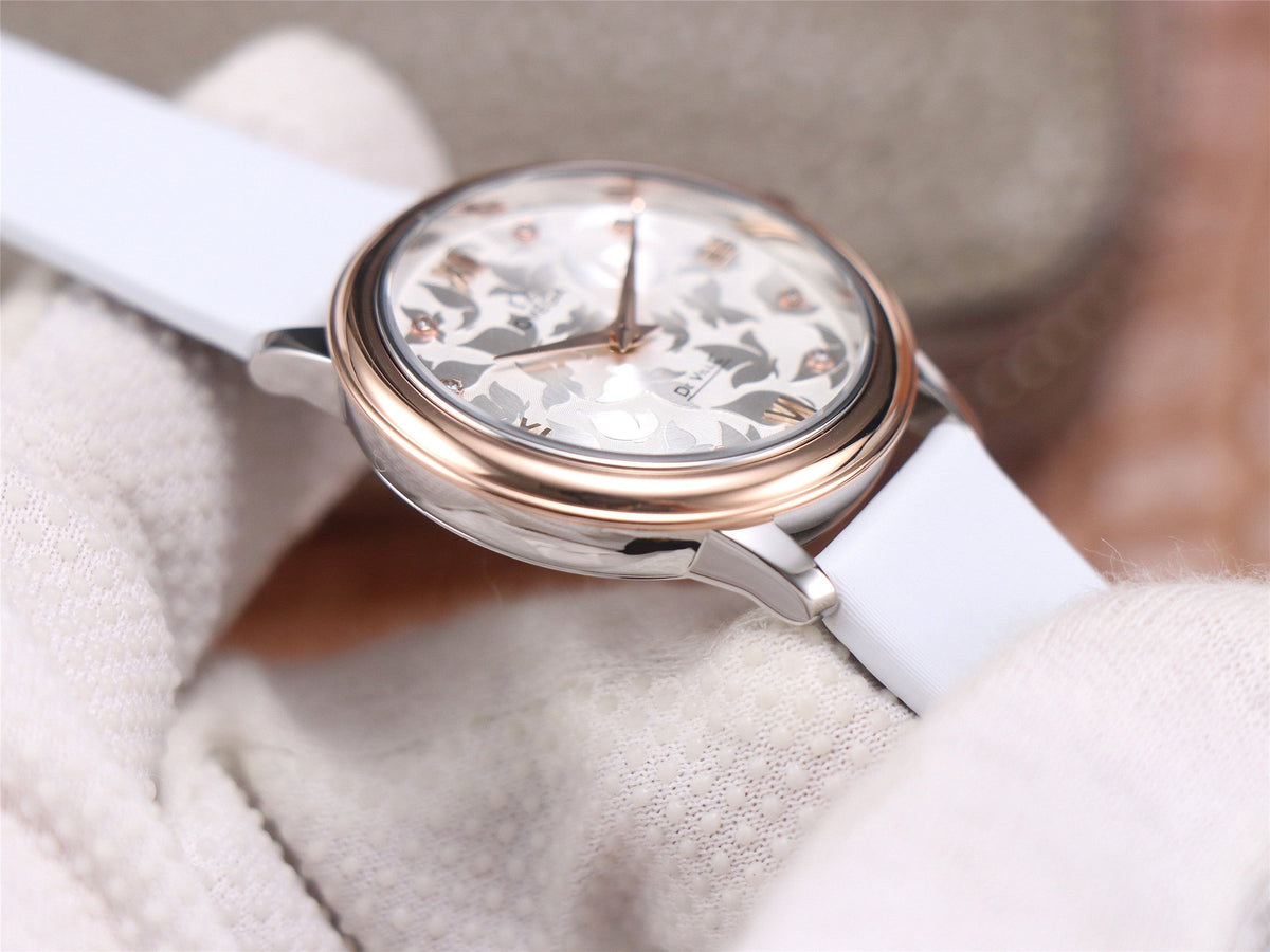 DE VILLE PRESTIGE 32 ROSE GOLD WHITE DIAL