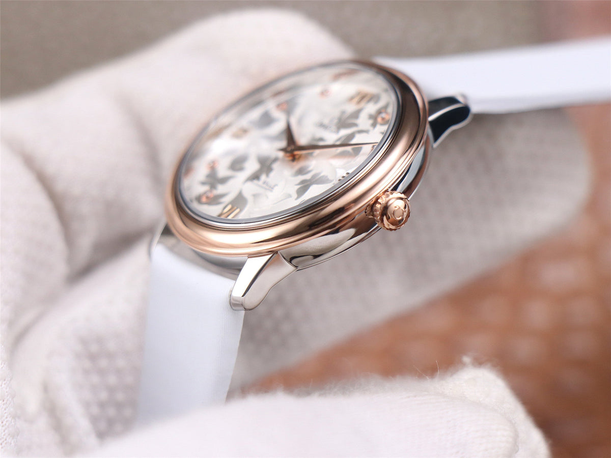 DE VILLE PRESTIGE 32 ROSE GOLD WHITE DIAL