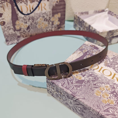 CD Montaigne Reversible 2cm Belt Buckle Leather 212480