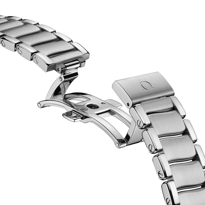 De Ville Ladymatic 34mm - White, Mother-of-Pearl w/ Diamonds and Diamond Bezel on Bracelet