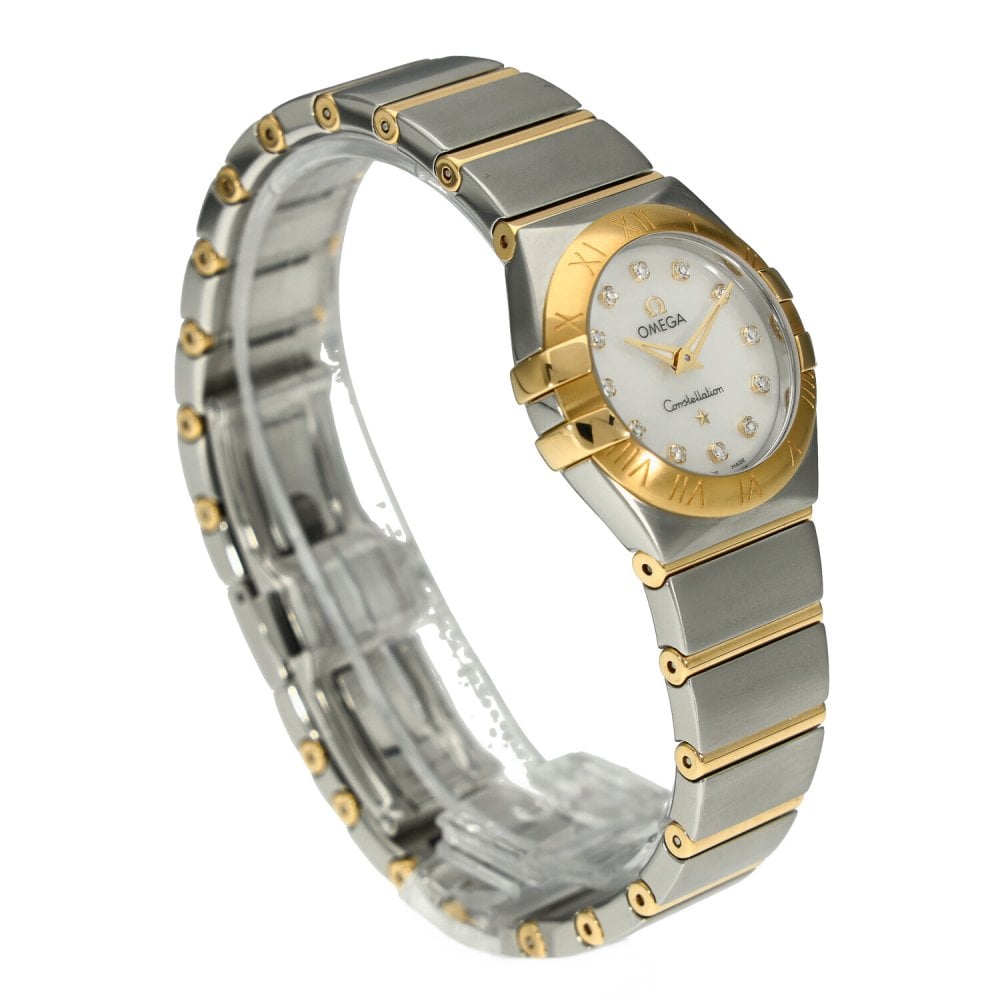Omega Constellation 27mm Silver Gold White Dial