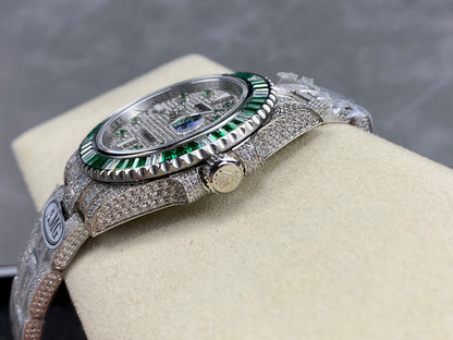 Rolex Submariner Date Green Full Diamond