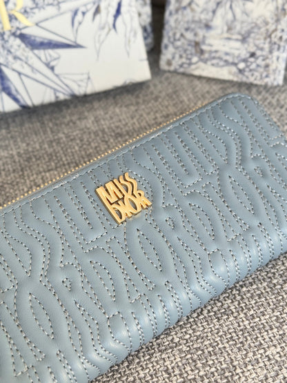 CD Miss Dior Freesia Zipper Wallet Lambskin GHW