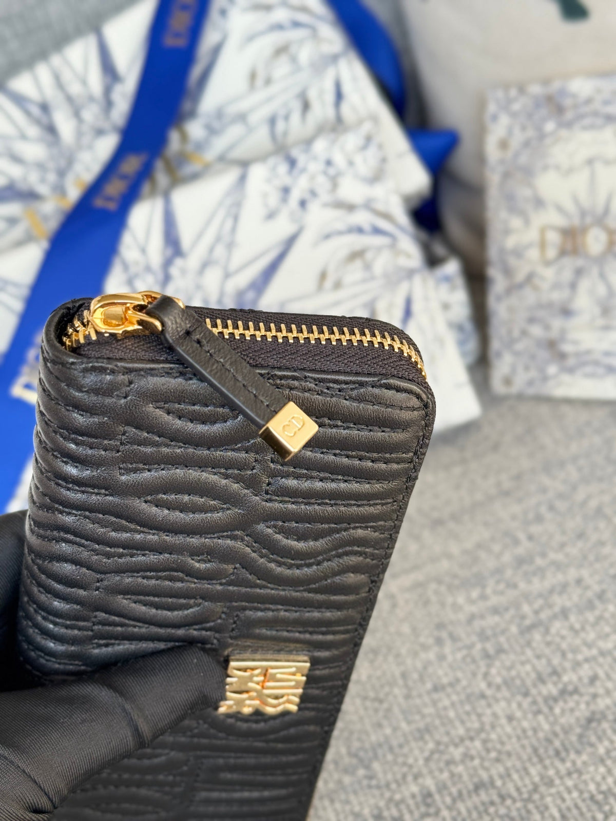 CD Miss Dior Freesia Zipper Wallet Lambskin GHW