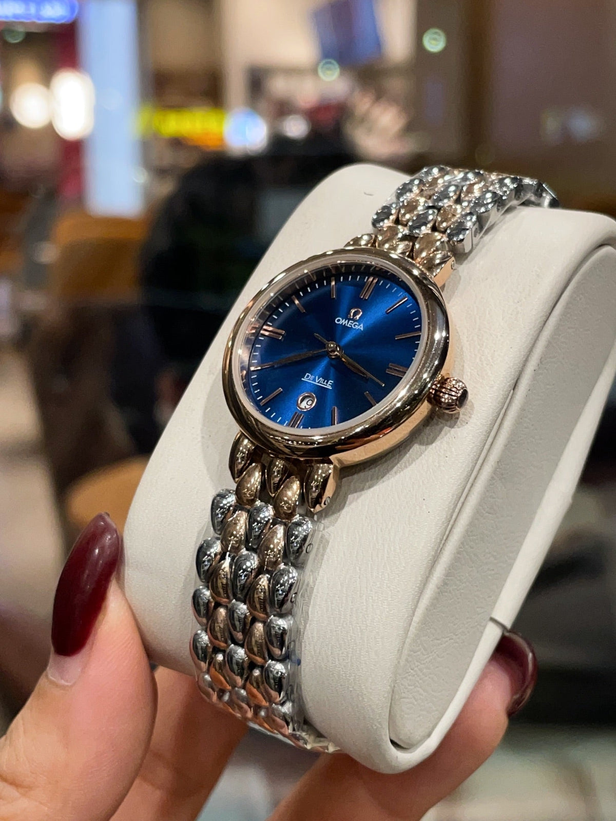 Omega De Ville 27mm Blue Dial