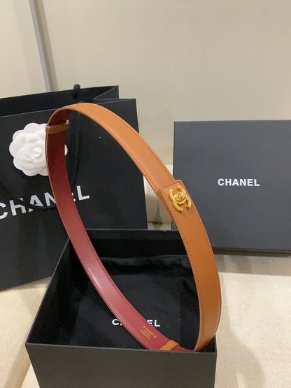 Chanel 2026 Double C Belt 25mm Suede Leather 215395
