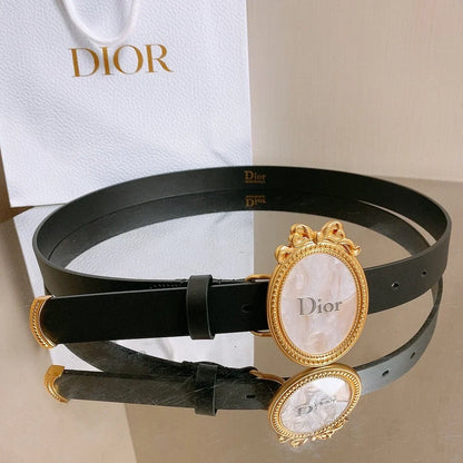 Dior 2026 Dior Médaillon Belt 25mm Leather 216226