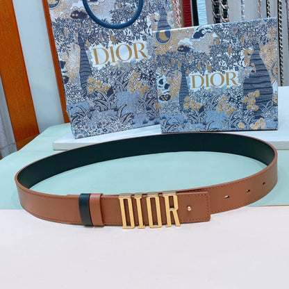 Dior 2026 D-Fence Reversible Belt 3.0cm Calfskin
