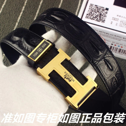 HM Original Belt 38mm Black Epsom Gold Buckle 620266