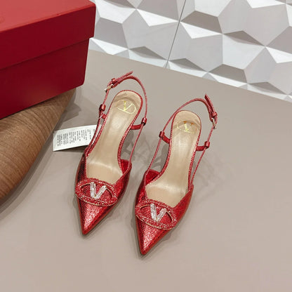 VT 26s Slingback 80 Red Snake Skin 613585