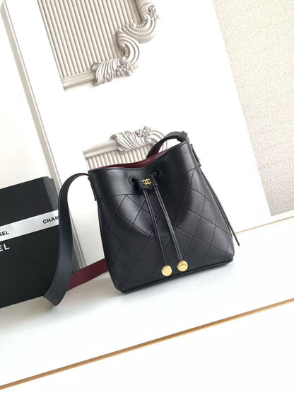 Chanel 2026 Bucket Bag Suede Leather 385786