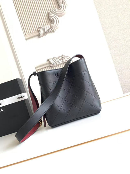 Chanel 2026 Bucket Bag Suede Leather 385786