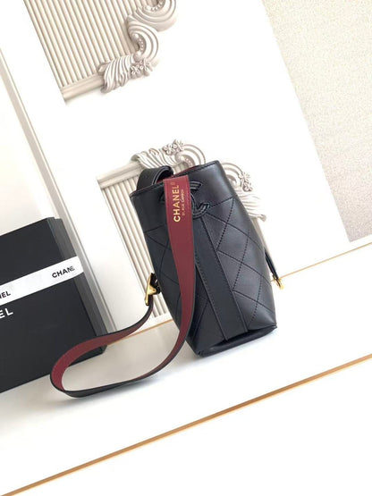 Chanel 2026 Bucket Bag Suede Leather 385786