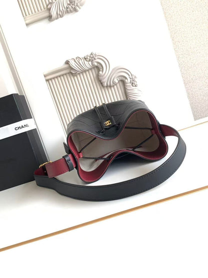 Chanel 2026 Bucket Bag Suede Leather 385786
