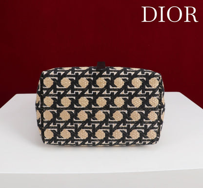 CD Toujours Vertical Small Bag 19Diamond Black Beige Leather