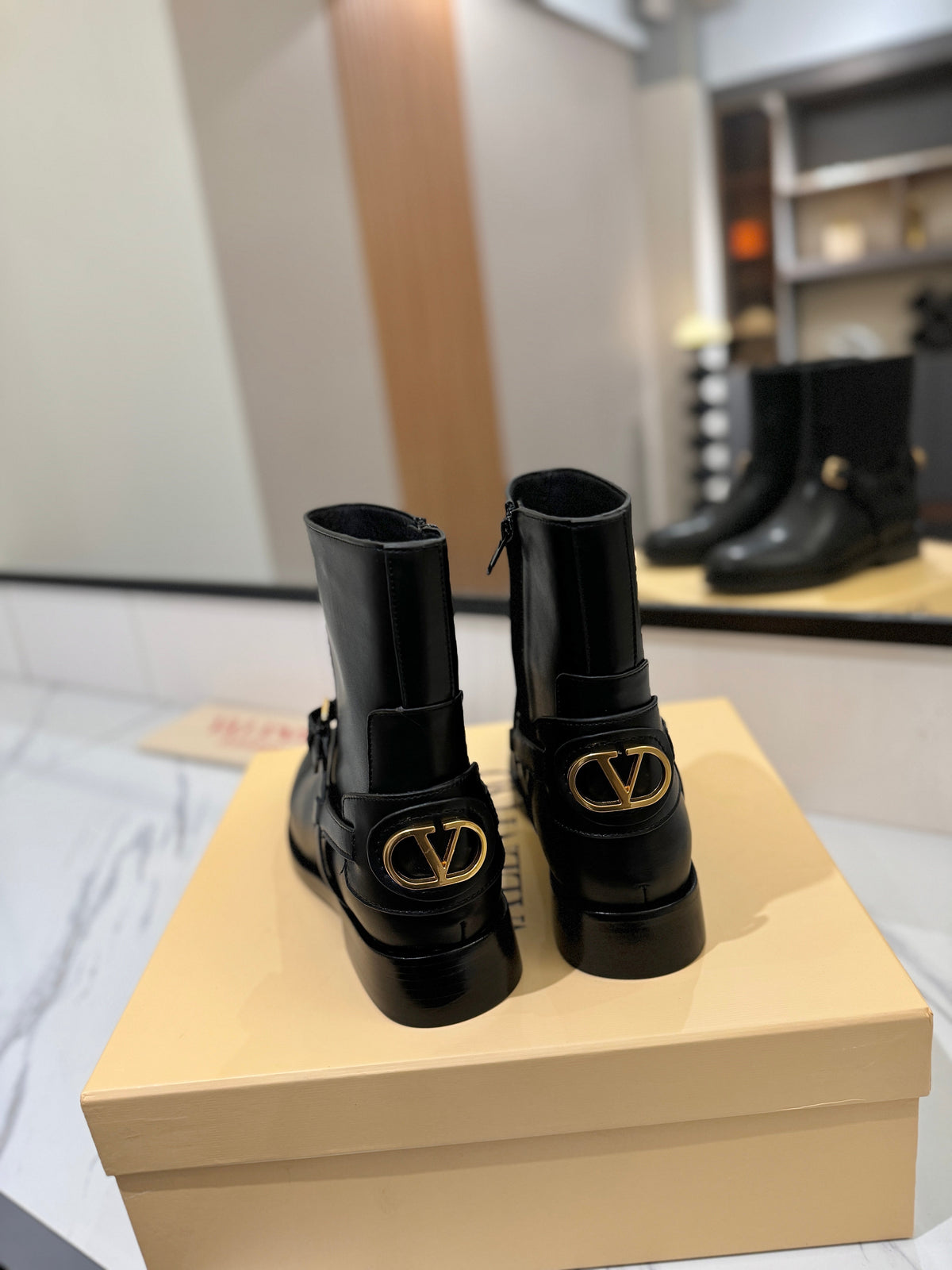 Valentino 2025 Pattie Boot Black Calfskin 560747
