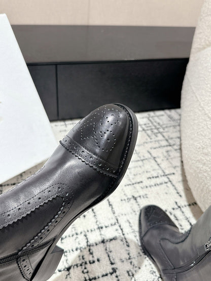 CD Ankle Boots Black Classic Pattern Calfskin