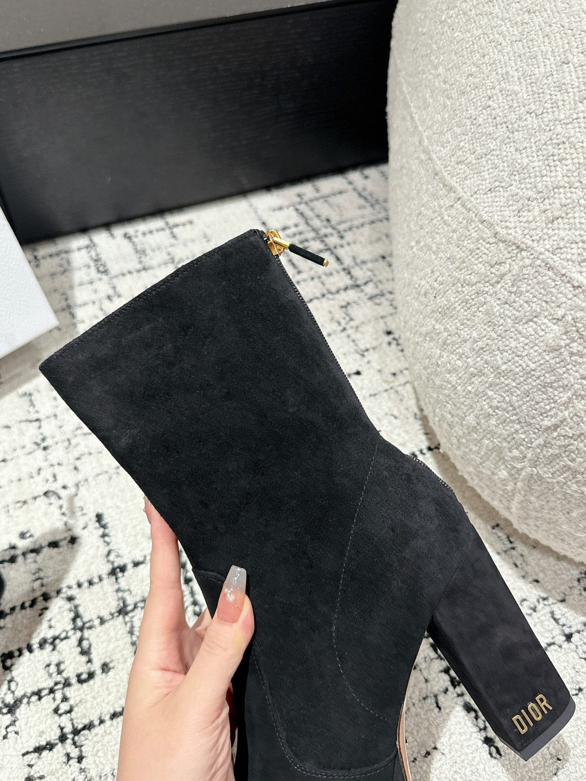 CD Ankle Boots 100mm Black Suede