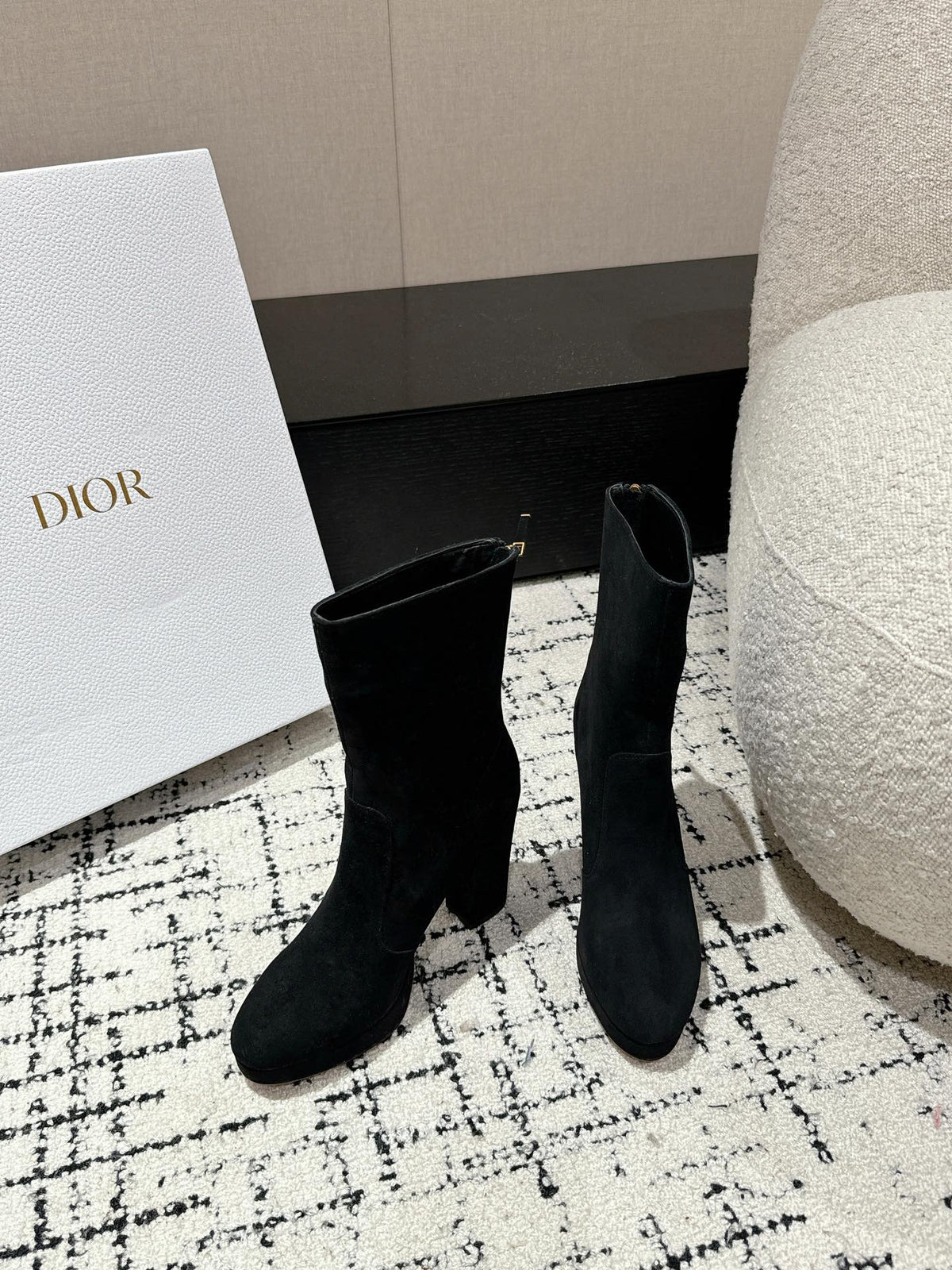 CD Ankle Boots 100mm Black Suede