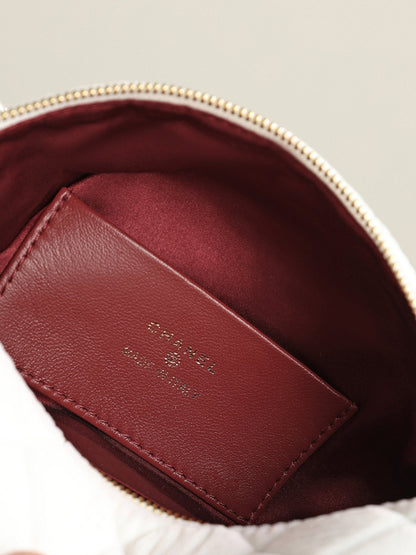 Chanel 2026 Clutch With Strap 23.5cm White Velvet Leather