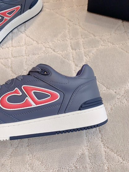 CD AND STONE ISLAND B57 Low-Top Sneaker – Limited And Numbered Edition Blue Mix Red Calfskin