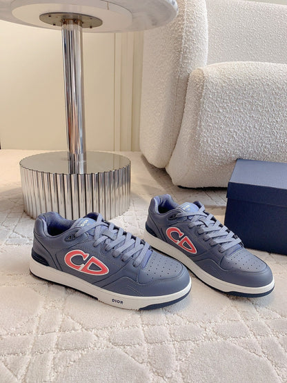 CD AND STONE ISLAND B57 Low-Top Sneaker – Limited And Numbered Edition Blue Mix Red Calfskin