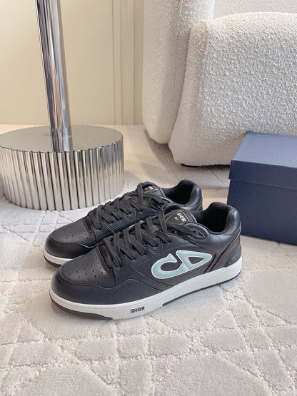 CD AND STONE ISLAND B57 Low-Top Sneaker – Limited And Numbered Edition Black And Light Green Calfskin