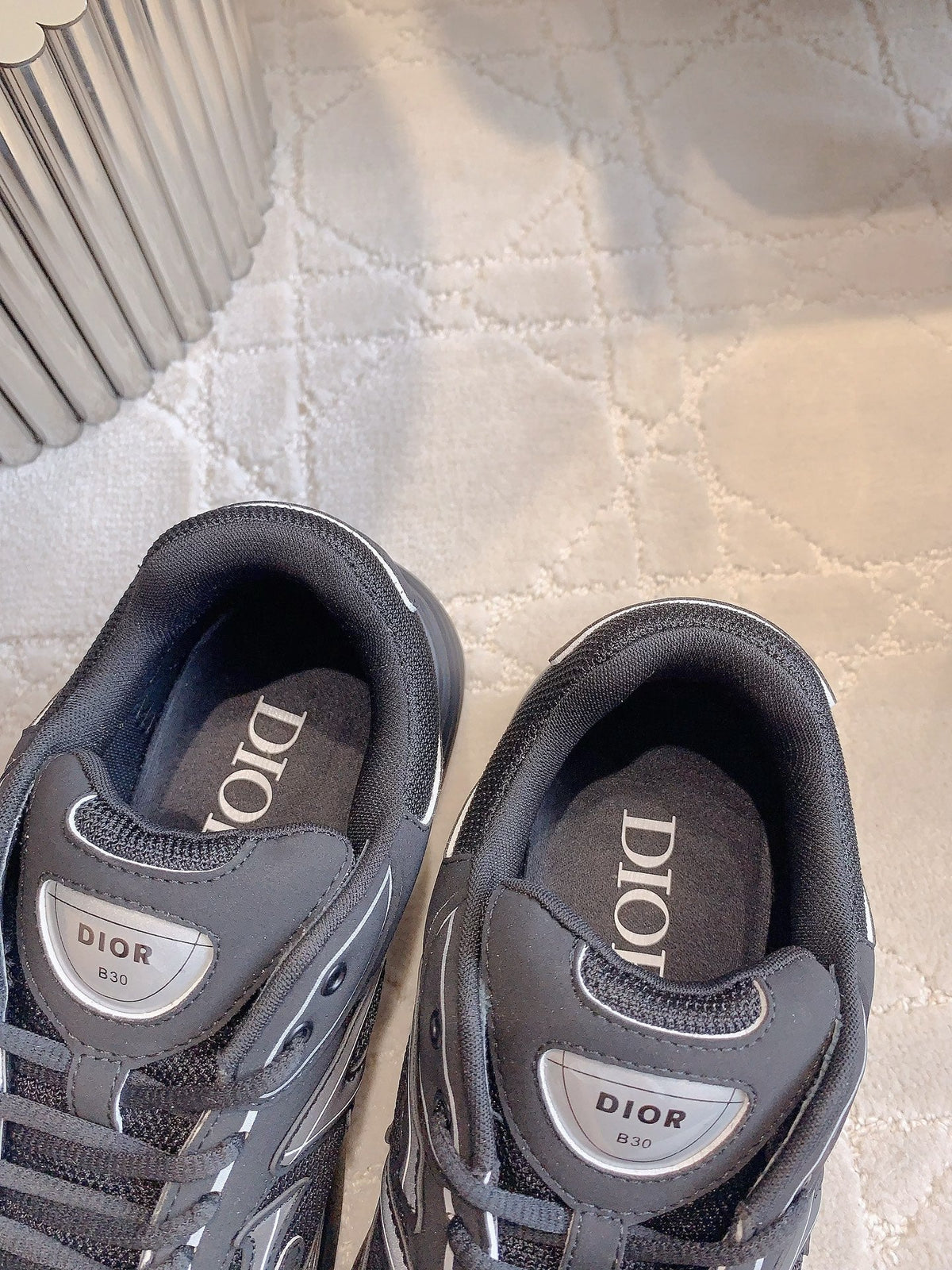 CD B30 Sneaker Black Polyester Mesh Fabric And Calfskin